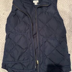 J. Crew Dark Blue Quilted Vest